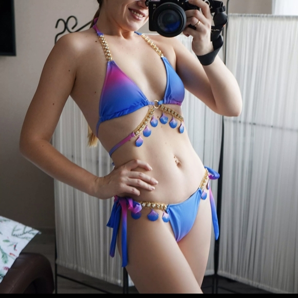 NWT Sexy Summer Beach Shell Bikini Swimsuit S: Small- Medium - Picture 5 of 9